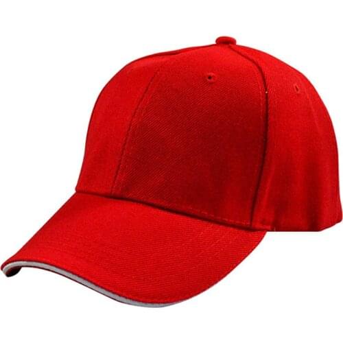 Unisex 6 Panel Plain Baseball Cap Basic Curved Visor Snapback Red Black Pink Brown Orange Various Solid Colors