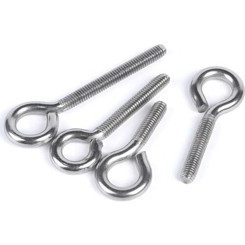 2pcs M4 M5 M6 M8 304 Stainless Steel Sheep Eye screw Bolt Ring Hook with 2pieces nut