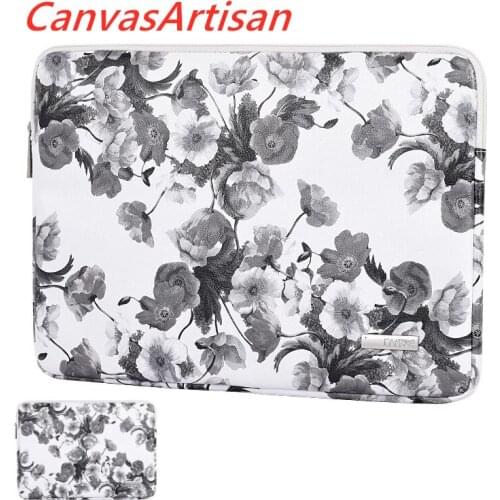 CanvasArtisan Brand Laptop Bag 11",12",13",14",15",15.6",Plain Printing Sleeve Case For Macbook Air Pro Notebook,Dropship V004