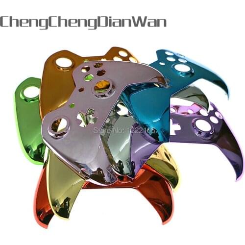 ChengChengDianWan plated chrome wireless controller housing case top cover for xbox one controller front faceplate 2pcs