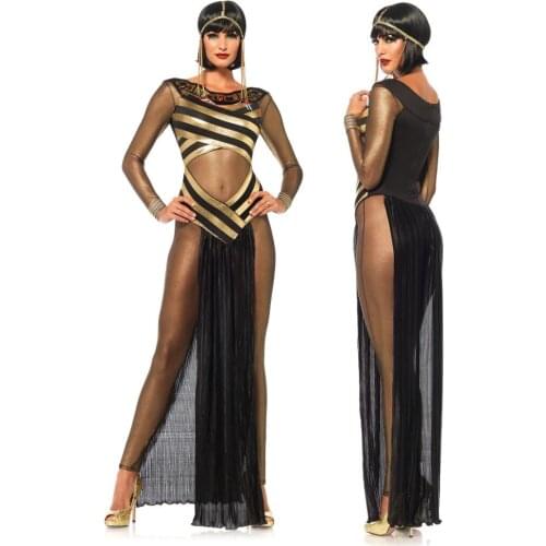 Egypt Cleopatra Goddess Roman Egyptian Ladies Halloween Fancy Dress Costume M8822