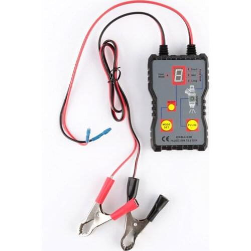 Scan Test Tools Fuel Injector Tester Professional 12V 4 Pulse Models CNBJ620 Car Computer System Clip Alligator Clip To Battery
