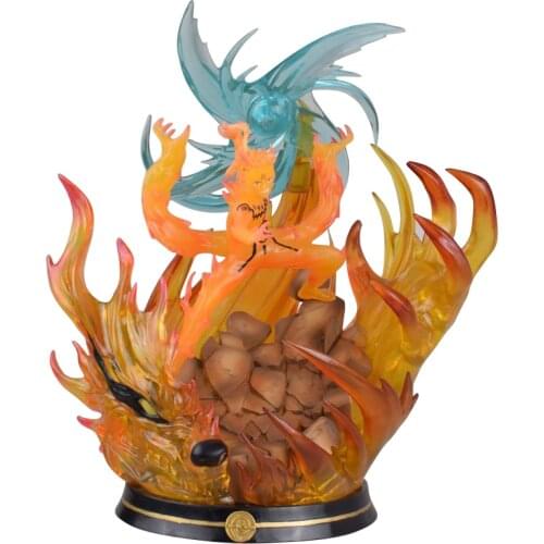 Exquisite Quality Anime Model Kyuubi Naruto Shippuden GK Figure Spiral Shuriken Action PVC 35cm Statue Collectible Toy