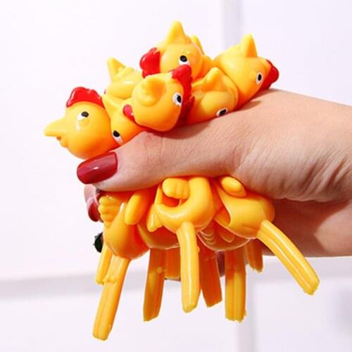 1/5 PCS Finger Birds Catapult Launch Turkey Fun Tricky Slingshot Chick Practice Chicken Elastic Flying Finger Birds Sticky Toys