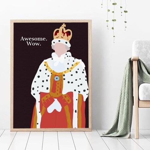 Queen Wall Art Print King George 3rd Nordic Poster Figure Canvas Painting Wall Pictures For Living Room Modern Home Decoration
