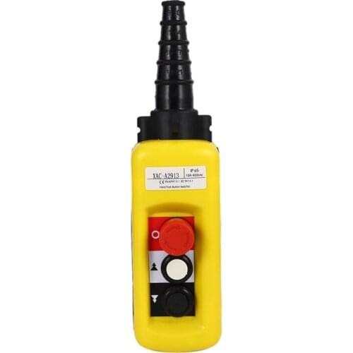 Lift Control Pendant XAC-A2913 Waterproof Handheld Pushbutton Switch with Electric Hoist Handle, 2 Buttons with Two Speed ​​and