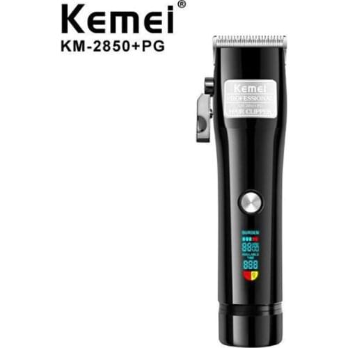 Kemei hair trimmer kemei hair clipper rechargeable KM-2850 hair clipper haircut machine 180min use LCD display oilhead clipper