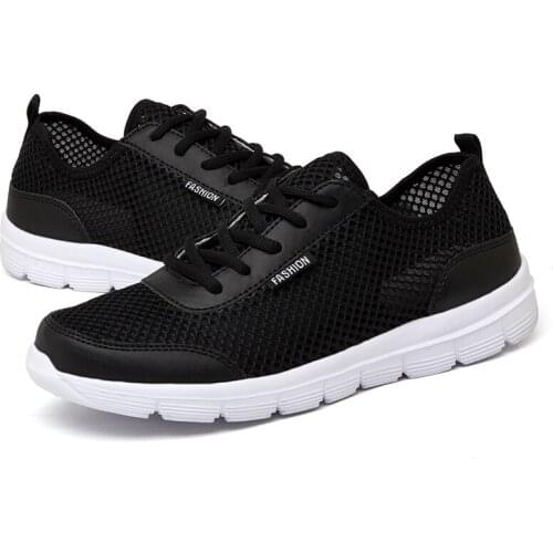 Men Breathable Running Shoes Lightweight Casual Shoes Lovers Non-slip Comfortable Sport Shoes Walking Jogging Sneakers Plus Size