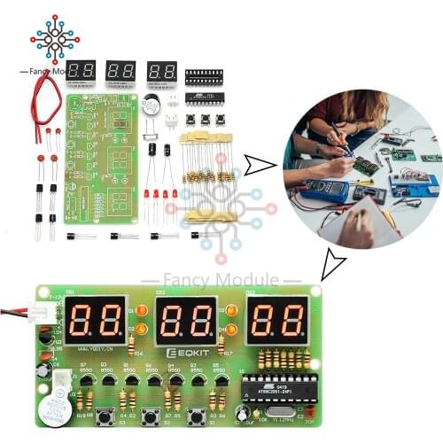 Diymore C51 AT89C2051 6 Bit Digital Electronic Clock Suite DIY Kits Electronic Components Electronic Production