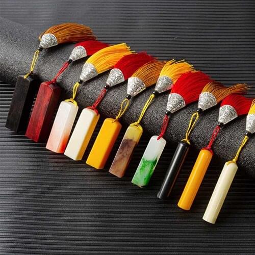 Customize Chinese Name Stamp Jade Stone Painting Drawing Signature Seals Student Graduation Birthday Gifts Classical Wood Stamps