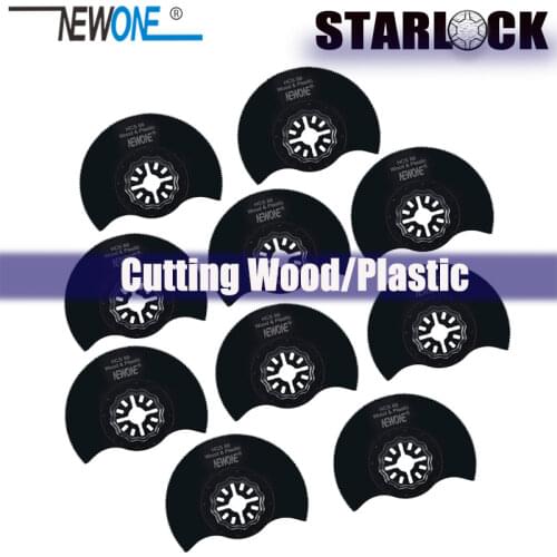 NEWONE 3-1/2" HCS flush segment Starlock Multi Saw Blade Pack Oscillating Tool Blades for Cutting Wood Drywall Plastics