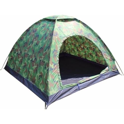 4 Person 200*200*135cm Single Layer Weather Resistant Outdoor Camping Tent for Fishing, Hunting Adventure and Family Party