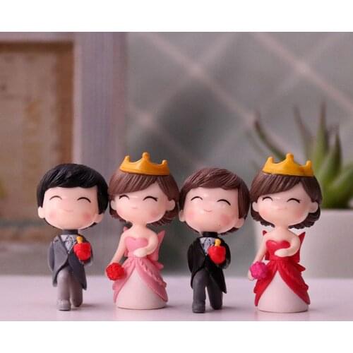 Couple Figurines Resin Embellishments Sweety Lovers Crafts Happiness Wedding Romantic Young Fairy Scene Warm Gift Ornaments