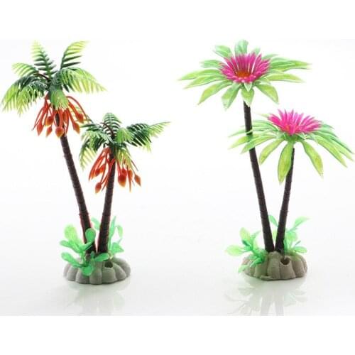 Aquarium aquarium decoration and landscaping package bonsai sand table ornaments coconut simulation aquatic plants plastic pseud