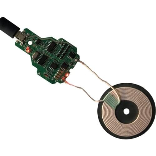 Qi 5V Qi Wireless Charger Module Transmitter PCBA Circuit Board + Coil for Samung S9 S8 S7 For aple watch charger 1 2 3 4