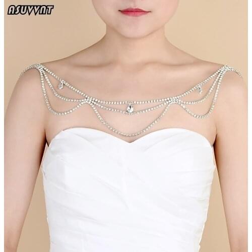 Fashion Bridal Wedding Rhinestone Shawl Appliques Crystals Wedding Wrap Accessories Shawl For Women Girl Evening Party Dress