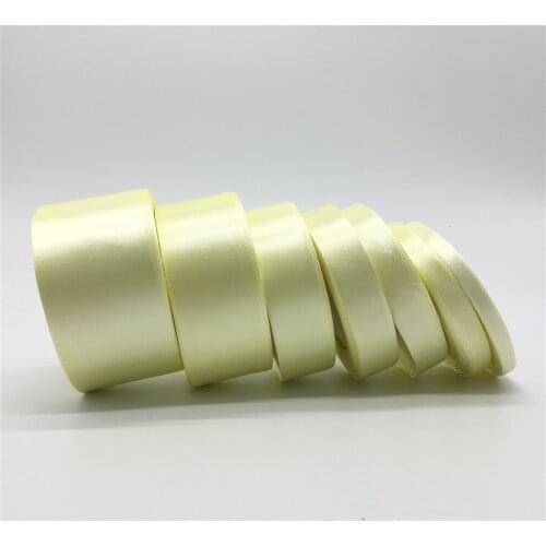 6mm 10mm 15mm 20mm 25mm 38mm 50mm(1Roll 25yds)Cream Silk Satin Ribbon Wedding Party Decoration Invitation Card Gift Packing