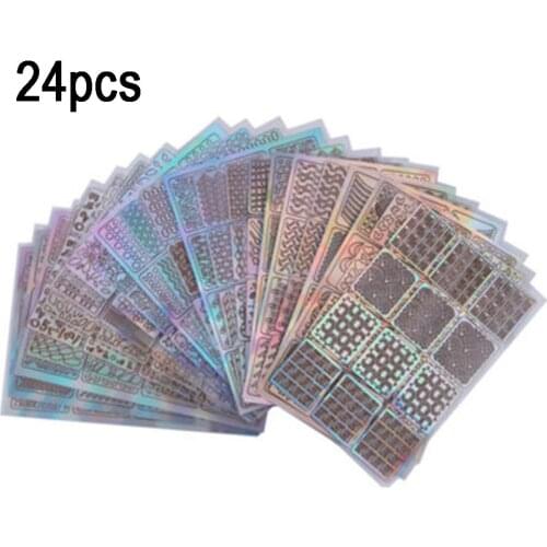 Hot Sale 6PCS/12PCS/24PCS Hollow Nail Sticker Fashion Self-Adhesive Manicure Sticker Nail Art Accessories Manicure Sticker