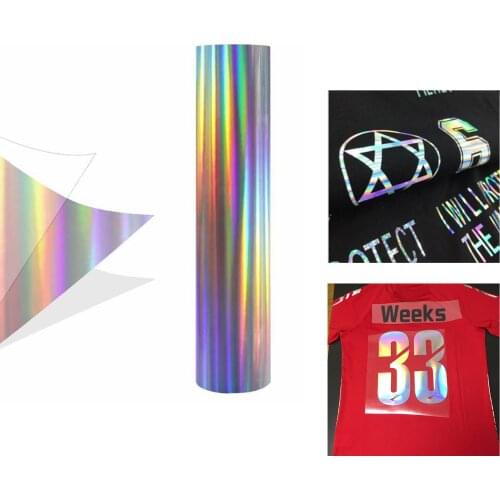 Heat Transfer Glitter Transfer Vinyl Iron On Clothes HTV Shirt High Elastic Decor Film Luminous Reflective Lettering width 50cm