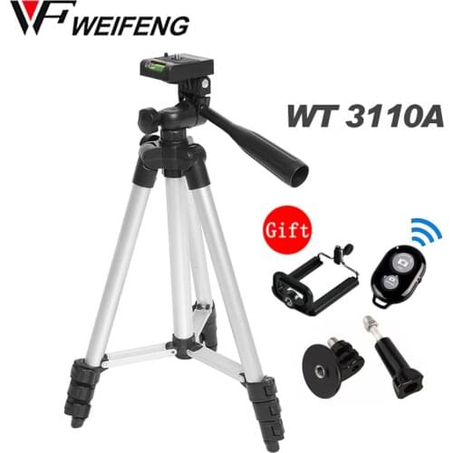 WF 3110A Tripod With 3-Way HeadTripod for Nikon D7100 D90 D3100 DSLR Sony NEX-5N A7S Canon 650D 70D 600D GoPro Hero 4 3+/3/2/1