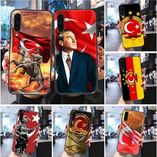 Turkey Mustafa Kemal Ataturk Flag Phone case For Samsung Galaxy A 3 5 7 8 10 20 21 30 40 50 51 70 71 E S 2016 2018 4G black