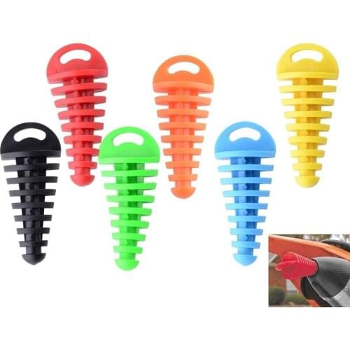 Motorcycle Exhaust Pipe Plug Motocross Escape Moto Muffler Tailpipe Rubber Air Bleeder Plug Exhaust Silencer Wash Plug Protector