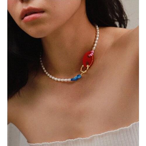 Timeless Wonder Glam Natural Pearl Choker Necklace Women Jewellry Punk Ins Trendy Boho Designer Party Goth Egirl Korean New 6412