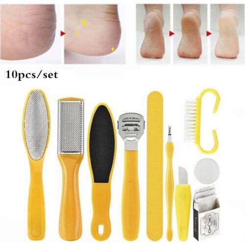 10Pcs/Set Professional Hand Calluses Foot Scrub Multifunctional Exfoliating Feet-Care Sets