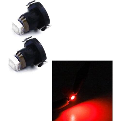 100Pcs Red T3 Wedge 1210 1 Smd 1 LED 12V For Car Instrument Light Dash Climate Gauge Lights Heater Control Bulbs Lamp Light
