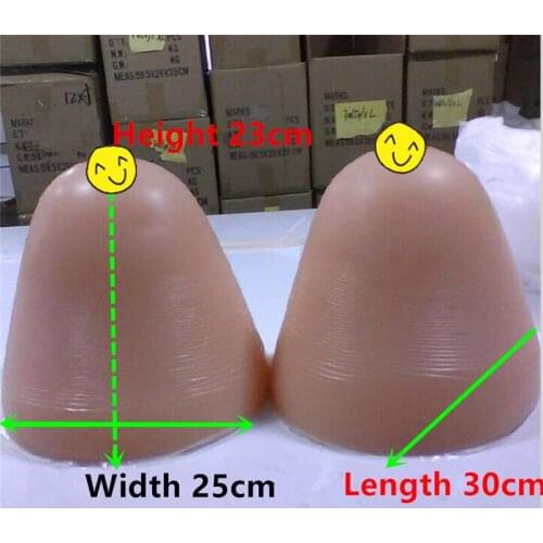 12 Kg/pair Huge Crossdresser Breast Forms Drag Queen Transgender Artificial Breast Fake Boobs Silicone Breast Prosthesis