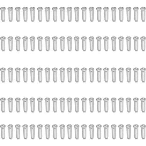 3mm Diameter Aluminium Alloy Bicycle Bike Brake Cable Wire Tips Caps Pack of 100 Silver
