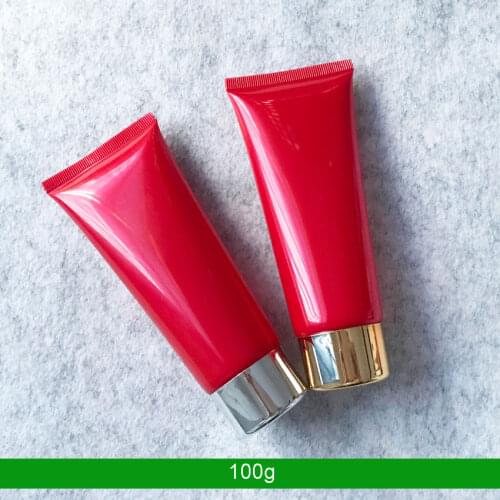 300pcs 100g 100ml High Class Empty Red Eye Cream Storage Tube, Cosmetic Soft Hose Containers,Squeeze Skin Care Cream Soft Tube