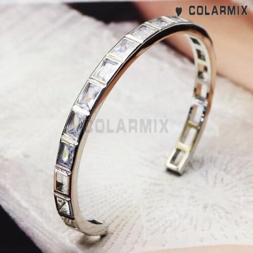 4 Pieces zircon bangles Metal bangle cuff bangle for women crystal jewelry fashion jewelry zircon accessories bracelets 51130