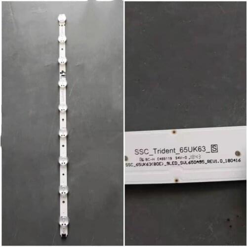 4PCS LED Backlight Strip 65UK63 65UK6300 65UK6400 65UK6470PLC 65UK6400PLF 65UK6300PUE SSC_65UK63_9LED_SVL650A95 EAV64013801