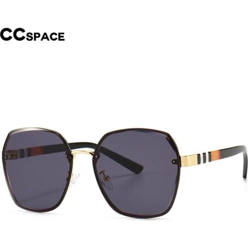 46605 Retro Stripe Sunglasses Polygon Men Women Fashion Shades UV400 Vintage Glasses