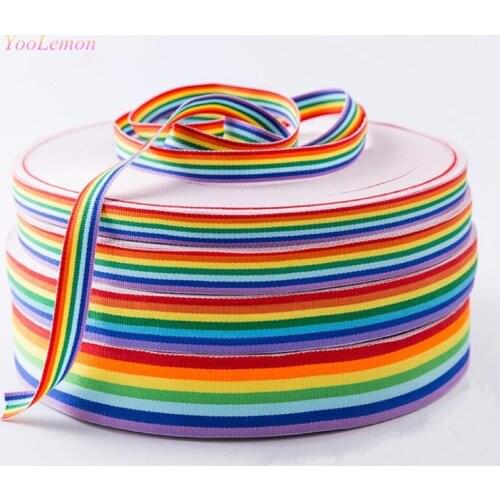 5 meters Webbing Strap - Rainbow Lace Ribbon Gift Wrapping Decoration, DIY Gift Craft Packing Hair Jewelry Making ZDD03