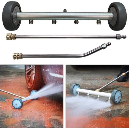 5000PSI 15inch Pressure Washer Undercarriage Cleaner Water Broom Car Chassis Wash 4 Spraye Nozzle