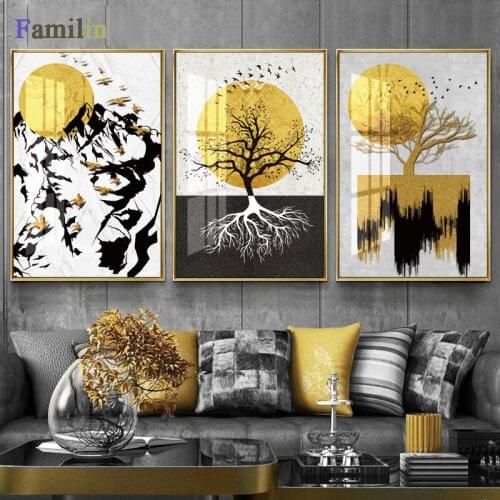 Abstract Gold Foil White Block Canvas Painting Fahsion Poster Print Big Wall Art Picture For Living Room Aisle Modern Home Decor