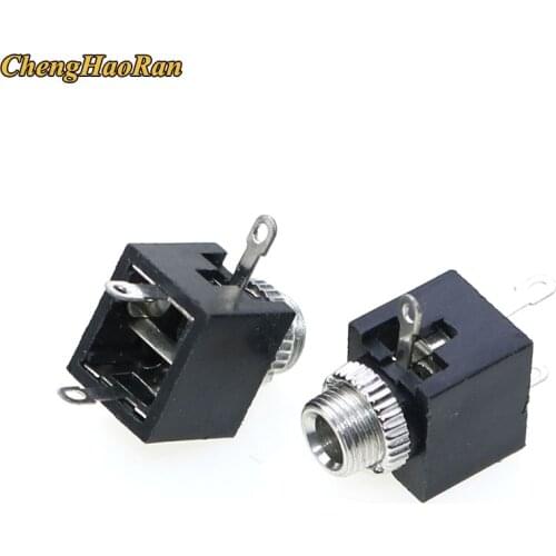 ChengHaoRan 2/5/10Pcs 3.5mm Female Audio Connector 3 Pin DIP Headphone Jack Socket Mono Channel PJ-301M PJ301M