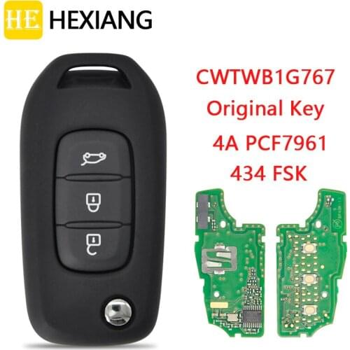 HE Xiang Car Remote Key For Renault Megane 3 4 Dacia Duster Kadjar Captur Symbol 4A PCF7961M 434FSK Origianl Factory Flip Key