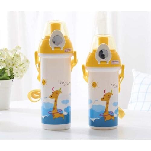 460ml/550ML My Kids Water Bottle with Sling Children Water Drinking for Water Bottles Portable Cartoon Child Sport Pot Bra