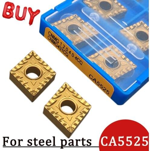 10pcs CNMG120404 CQ CA5525 Carbide Inserts High Quality Blade External Turning Tool Lathe Tools Machining For Steel