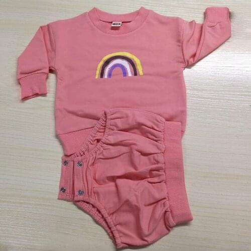 Kids clothes girls fall outfits baby boy clothes set boutique kids clothing infant pink clothes two-piece shorts and top set