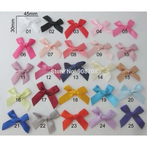 F0028 10mm satin Ribbon Bow tie 200pcs mix or choose color children clothes accessories craft/decorative