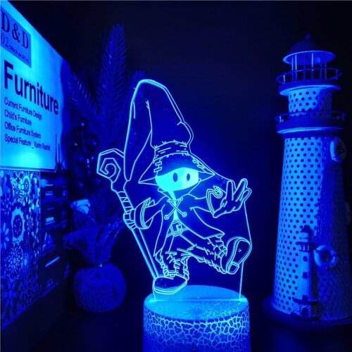 Final Fantasy Vivi Ornitier 3D Night Light Illusion Lamp Anime LED Night Light for Bedroom Decor Bedside Night Lamps Kids Gifts