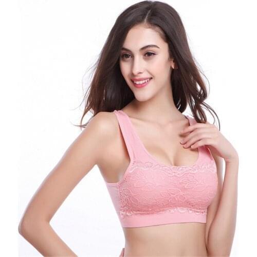 Hot Sale Solid Color Underwear Lace Perspective Bra Lace Embroidered Bra Size 3/4 Cup 5 Color Seamless Lace Bodice