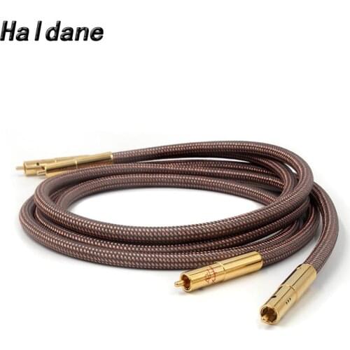 Haldane HIFI RCA Cable Accuphase 40th Anniversary Edition OCC Pure Copper RCA Interconnect Audio Cable Wire Gold Plated Plug