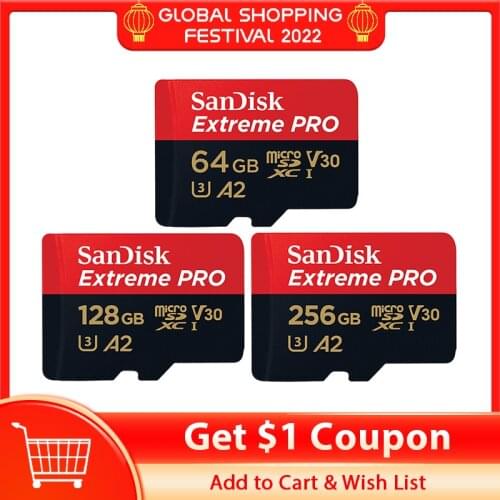 SanDisk 256GB Micro SD Card 400GB TF Card 128GB UHS-I SDXC Card 64GB Memory Card A2 U3 Flash Card For Phone Tablet PC