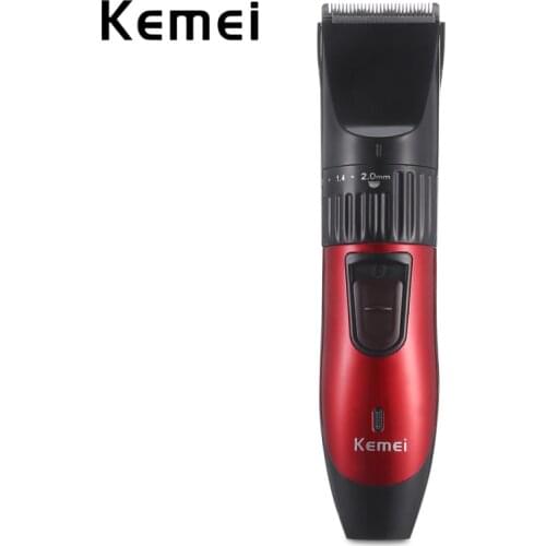 Kemei Rechargeable Hair Clipper Adjustable Trimmer 100V-240V Carbon Steel Professional Beard Machine KM-730 EU plug 45D