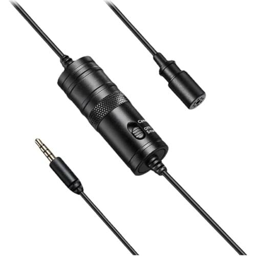 1pc Mini Audio 3.5mm Collar Condenser Lapel Mic for Phone Camera Studio Microphone Karaoke Condenser Microphone